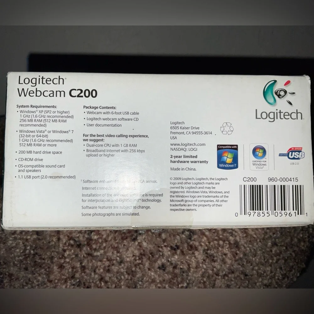 “Pre-Owned” Logitech Webcam C200 Works Great!